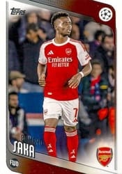 2025-26 Topps UEFA Club Competitions Base Set Bukayo Saka #12 card