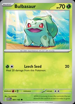 151 Bulbasaur #1 card