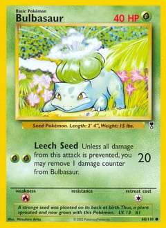 Legendary Collection Bulbasaur #68 card