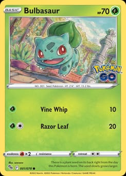 Pokémon GO Bulbasaur #1 card