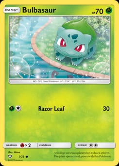 Shining Legends Bulbasaur #1 card