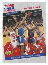 1993-94 Upper Deck Base Set Bulls and Knicks Renew Rivalry #196 card