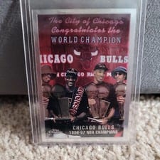 1997 Topps Chrome Bulls NBA Champions #51 card