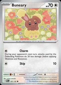 2025 Mega Evolution Buneary #107 card