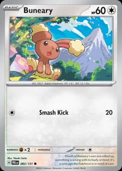 Prismatic Evolutions Buneary #83 card