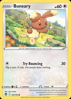 Silver Tempest Buneary #144 card