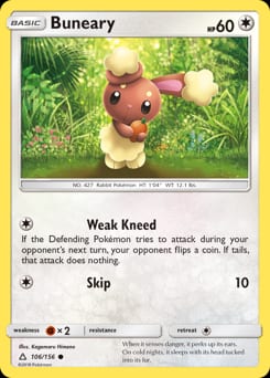 Ultra Prism Buneary #106 card