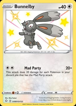 Shining Fates Shiny Vault Bunnelby #SV097 card