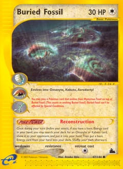 Skyridge Buried Fossil #47 card