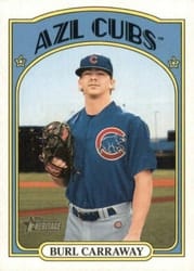 2021 Topps Heritage Minor League Base Set Burl Carraway #149 card