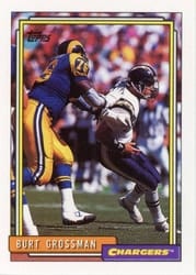 1992 Topps Base Set Burt Grossman #417 card