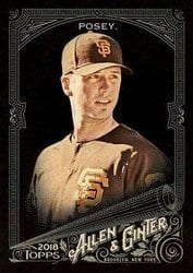2018 Topps Allen & Ginter X Base Set Buster Posey #172 card