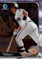 2019 Bowman Chrome Base Set Buster Posey #72 card