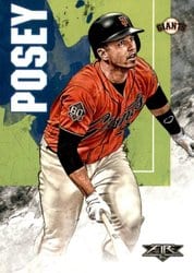 2019 Topps Fire Base Set Buster Posey #191 card