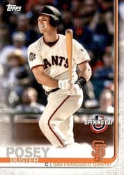 2019 Topps Opening Day Base Set Buster Posey #105 card