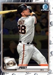 2020 Bowman Chrome Base Set Buster Posey #21 card