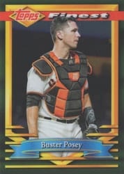 2021 Finest Flashbacks Base Set Buster Posey #137 card