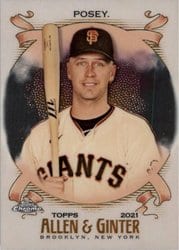 2021 Topps Allen & Ginter Chrome Base Set Buster Posey #13 card