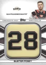 2022 Topps Player Number Jersey Medallions Buster Posey #JNM-BP card