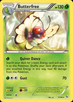 2014 Flashfire Butterfree #3 card