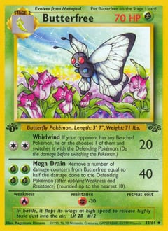 1999 Jungle Butterfree #33 card