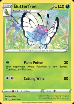 2020 Rebel Clash Butterfree #3 card
