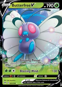 2020 Darkness Ablaze Butterfree V #1 card