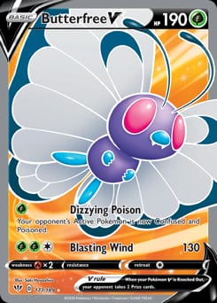 2020 Darkness Ablaze Butterfree V #177 card