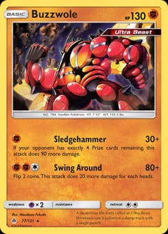 Forbidden Light Buzzwole #77 card