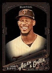 2018 Topps Allen & Ginter X Base Set Byron Buxton #163 card