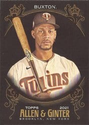 2021 Topps Allen & Ginter X Base Set Byron Buxton #124 card