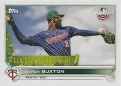 2022 Topps Opening Day Luck of the Irish Byron Buxton #LI-8 card