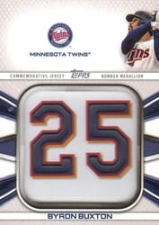 2022 Topps Player Number Jersey Medallions Byron Buxton #JNM-BBU card