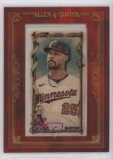 2023 Topps Allen & Ginter Framed Mini Cloth Byron Buxton #98 card