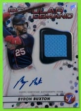 2023 Topps Pristine Popular Demand Autograph Relics Byron Buxton #DPAR-BB card