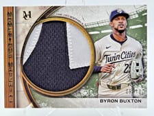 2025 Topps Museum Collection Momentous Material Jumbo Patch Relics Byron Buxton #MMJP-BB card