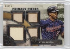2025 Topps Museum Collection Single Player Primary Pieces Quad Relics Byron Buxton #SPPQ-BUX card