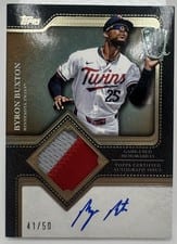 2025 Topps Update Autograph Patch Byron Buxton #TFAPU-BB card