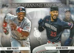 2023 Topps Update Time-Spanning Tandems Byron Buxton / Kirby Puckett #TS-29 card