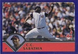 2003 Topps Base Set C.C. Sabathia #214 card