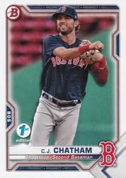 2021 Bowman 1st Edition Base Set C.J. Chatham #BP-113 card