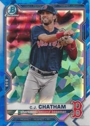 2021 Bowman Sapphire Edition Base Set C.J. Chatham #BCP-113 card