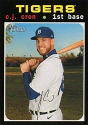2020 Topps Heritage Base Set C.J. Cron #591 card