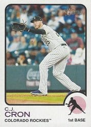 2022 Topps Heritage Base Set C.J. Cron #138 card