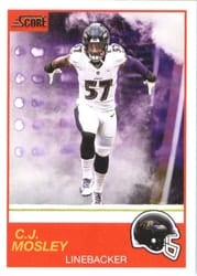 2019 Score Base Set C.J. Mosley #87 card