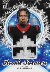 2023 Donruss Rookie Holiday Sweater Relics C.J. Stroud #HS-CJS card