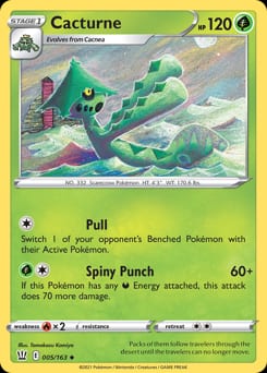 Battle Styles Cacturne #5 card