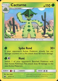 Crimson Invasion Cacturne #6 card