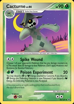 2009 Platinum Cacturne #42 card