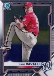 2021 Bowman Chrome Prospects Cade Cavalli #BCP-99 card